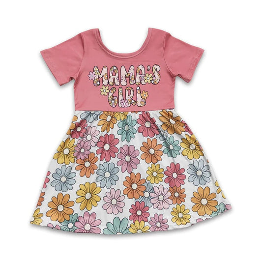 Mamas Girl Retro Pink Flower Dress