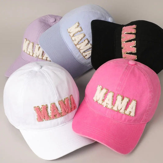 Mama Chenille Letter Patch Baseball Cap