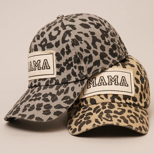 Mama Leopard Print Patch Baseball Hat/Cap For Women